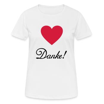 Merci! Merci merci reconnaissance louange - T-shirt respirant Femme - blanc - Devant - AI Model Female 172 dark (172cm)