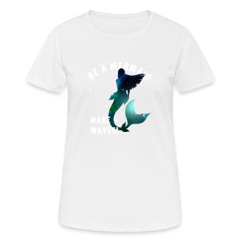 mermaid seejungfrau nixe girl frau fashion - Frauen T-Shirt atmungsaktiv - Weiß - Vorne - AI Model Female 172 dark (172cm)