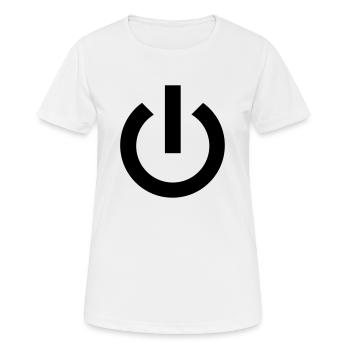 on_sign - Frauen T-Shirt atmungsaktiv - Weiß - Vorne - AI Model Female 172 dark (172cm)