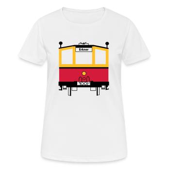 S-Bahn - Frauen T-Shirt atmungsaktiv - Weiß - Vorne - AI Model Female 172 dark (172cm)