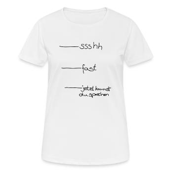 Morgenmuffel - Frauen T-Shirt atmungsaktiv - Weiß - Vorne - AI Model Female 172 dark (172cm)