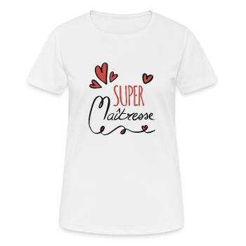 Super maîtresse. - T-shirt respirant Femme - blanc - Devant - AI Model Female 172 dark (172cm)