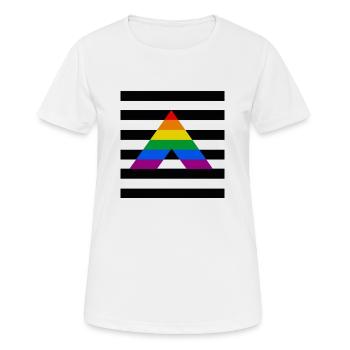 Straight Ally with LGBTQ+ Flag - Women's Breathable T-Shirt - white - Front - AI Model Female 172 dark (172cm)