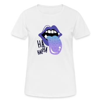Das große Lachen - Frauen T-Shirt atmungsaktiv - Weiß - Vorne - AI Model Female 172 dark (172cm)