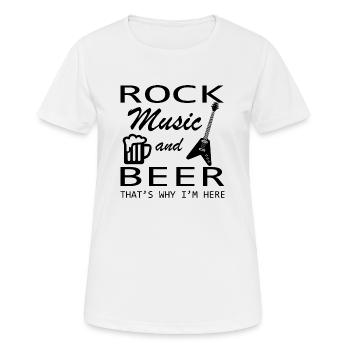 Rock Musik Rock and Roll - T-shirt respirant Femme - blanc - Devant - AI Model Female 172 dark (172cm)