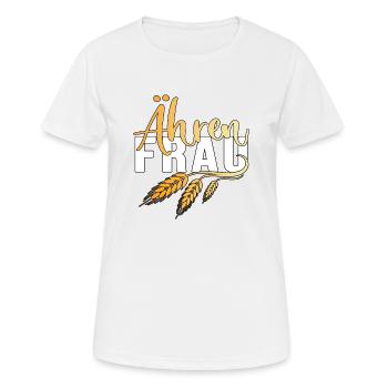 ähren frau ehre landwirtin bauer korn bio dorfkind - Frauen T-Shirt atmungsaktiv - Weiß - Vorne - AI Model Female 172 dark (172cm)