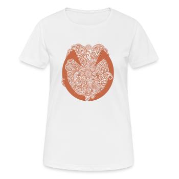 Cheval - T-shirt respirant Femme - blanc - Devant - AI Model Female 172 dark (172cm)