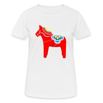 Dalahast Design scandinave - T-shirt respirant Femme - blanc - Devant - AI Model Female 172 dark (172cm)