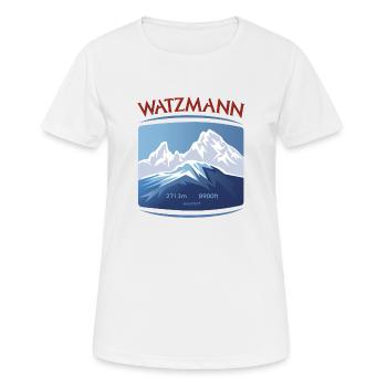 Watzmann Bayern Alpes Berchtesgaden - T-shirt respirant Femme - blanc - Devant - AI Model Female 172 dark (172cm)