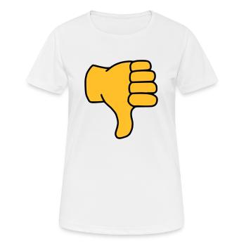 Emoji Daumen runter Skizze Farbe - Frauen T-Shirt atmungsaktiv - Weiß - Vorne - AI Model Female 172 dark (172cm)