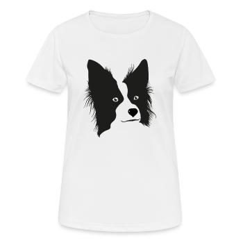 Boarder Collie - Frauen T-Shirt atmungsaktiv - Weiß - Vorne - AI Model Female 172 dark (172cm)