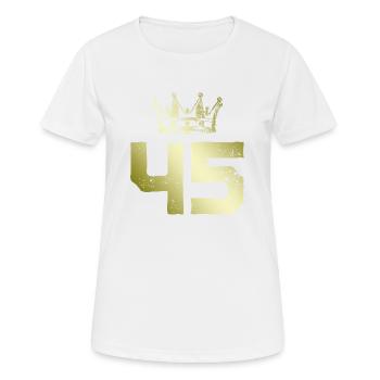 45 Couronne numérique - T-shirt respirant Femme - blanc - Devant - AI Model Female 172 dark (172cm)