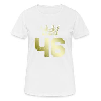 46 Couronne numérique - T-shirt respirant Femme - blanc - Devant - AI Model Female 172 dark (172cm)