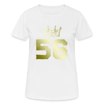 56 Number crown - Women's Breathable T-Shirt - white - Front - AI Model Female 172 dark (172cm)