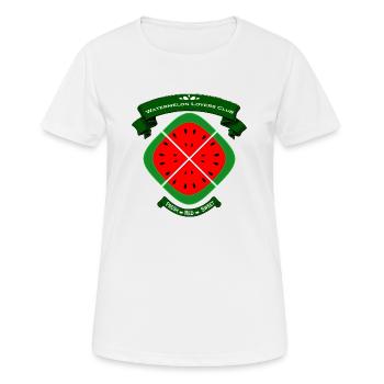 Watermelon lovers club - Women's Breathable T-Shirt - white - Front - AI Model Female 172 dark (172cm)
