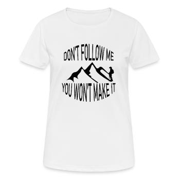 climbing - Frauen T-Shirt atmungsaktiv - Weiß - Vorne - AI Model Female 172 dark (172cm)