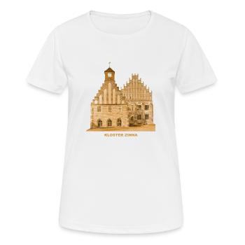 Zinna Kloster Jüterbog Teltow Brandenburg - Frauen T-Shirt atmungsaktiv - Weiß - Vorne - AI Model Female 172 dark (172cm)