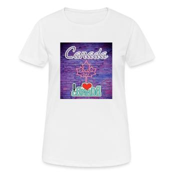 Canada, feuille d’érable. - T-shirt respirant Femme - blanc - Devant - AI Model Female 172 dark (172cm)