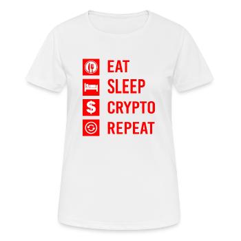 Bitcoin Trading Crypto Stocks - T-shirt respirant Femme - blanc - Devant - AI Model Female 172 dark (172cm)