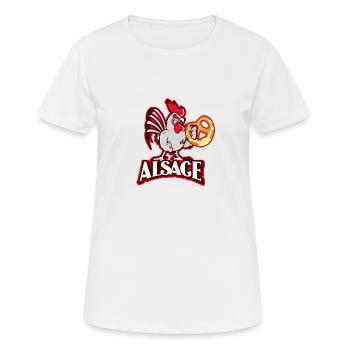 Alsace Poulet - T-shirt respirant Femme - blanc - Devant - AI Model Female 172 dark (172cm)