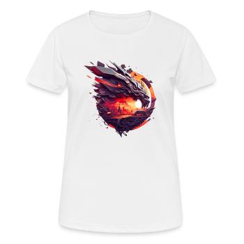 Science Fiction Fahrt mit dem Camper ins Ungewisse - Frauen T-Shirt atmungsaktiv - Weiß - Vorne - AI Model Female 172 dark (172cm)