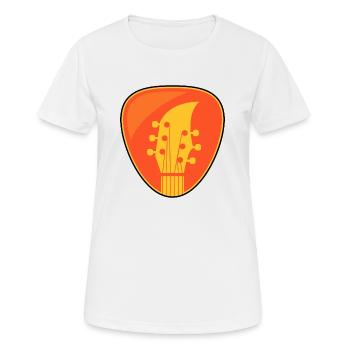 Guitar guitarist plecktrum gift guitarist - Women's Breathable T-Shirt - white - Front - AI Model Female 172 dark (172cm)