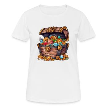 Un coffre au tresor - T-shirt respirant Femme - blanc - Devant - AI Model Female 172 dark (172cm)