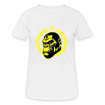 Gorilla Head - Women's Breathable T-Shirt - white - Front - AI Model Female 172 dark (172cm)