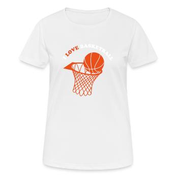 Ballsport - Frauen T-Shirt atmungsaktiv - Weiß - Vorne - AI Model Female 172 dark (172cm)