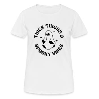 Retro, cute halloween ghost - Women's Breathable T-Shirt - white - Front - AI Model Female 172 dark (172cm)