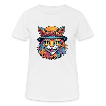 Sunshine Kitty - Women's Breathable T-Shirt - white - Front - AI Model Female 172 dark (172cm)