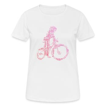 Women's Mountain Bike Cycling MTB Cyclists - Women's Breathable T-Shirt - white - Front - AI Model Female 172 dark (172cm)