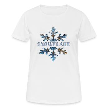 Snowflake - Women's Breathable T-Shirt - white - Front - AI Model Female 172 dark (172cm)