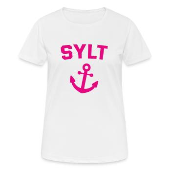 Sylt - North Sea - Germany - Kampen - Island - Women's Breathable T-Shirt - white - Front - AI Model Female 172 dark (172cm)