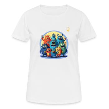 MES AMIS - T-shirt respirant Femme - blanc - Devant - AI Model Female 172 dark (172cm)