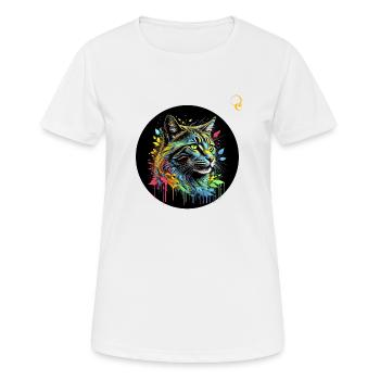 KATZENFARBE - Frauen T-Shirt atmungsaktiv - Weiß - Vorne - AI Model Female 172 dark (172cm)