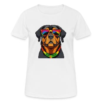 Rastafari Dog - Women's Breathable T-Shirt - white - Front - AI Model Female 172 dark (172cm)