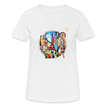 EIFFEL TOWER - Women's Breathable T-Shirt - white - Front - AI Model Female 172 dark (172cm)