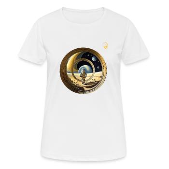 WINDOW TO SPACE - Women's Breathable T-Shirt - white - Front - AI Model Female 172 dark (172cm)