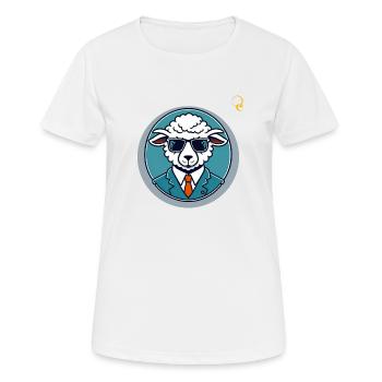 TÊTE DE MOUTON - T-shirt respirant Femme - blanc - Devant - AI Model Female 172 dark (172cm)