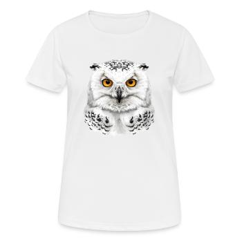 Tête de harfang des neiges - T-shirt respirant Femme - blanc - Devant - AI Model Female 172 dark (172cm)