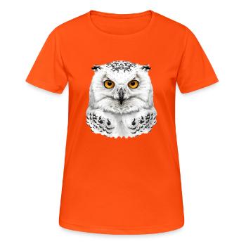 Tête de harfang des neiges - T-shirt respirant Femme - orange néon - Devant - AI Model Female 172 dark (172cm)