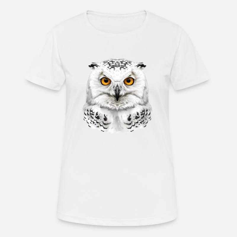 Snowy Owl Head - Women's Breathable T-Shirt - white