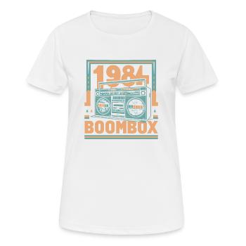 1984 boombox - Women's Breathable T-Shirt - white - Front - AI Model Female 172 dark (172cm)