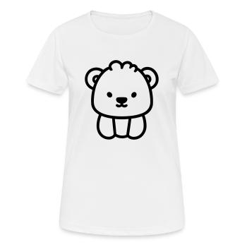 Ours en peluche - T-shirt respirant Femme - blanc - Devant - AI Model Female 172 dark (172cm)