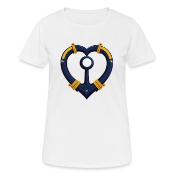 Cœur d’ancre - T-shirt respirant Femme - blanc - Devant - AI Model Female 172 dark (172cm)