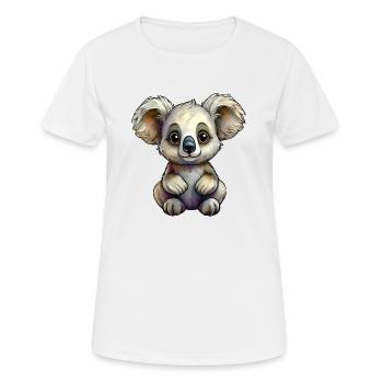 Tiny Koala - Women's Breathable T-Shirt - white - Front - AI Model Female 172 dark (172cm)