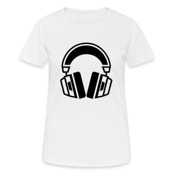 Gaming-Headset - Frauen T-Shirt atmungsaktiv - Weiß - Vorne - AI Model Female 172 dark (172cm)