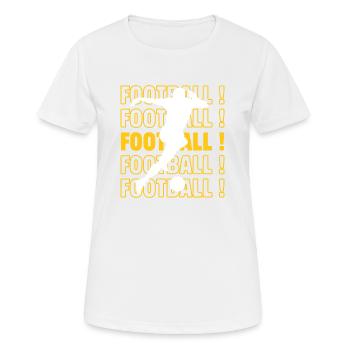 Football football football - Women's Breathable T-Shirt - white - Front - AI Model Female 172 dark (172cm)