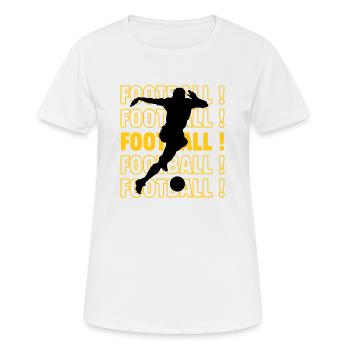 Football football football - Women's Breathable T-Shirt - white - Front - AI Model Female 172 dark (172cm)